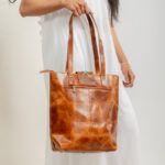 Cowhide Tooling Carving Handbag - Image 3