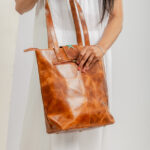 Cowhide Tooling Carving Handbag - Image 4