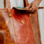 Cowhide Tooling Carving Handbag - Image 5