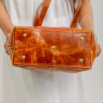 Cowhide Tooling Carving Handbag - Image 6