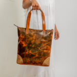 Cowhide Tooling Carving Handbag - Image 3