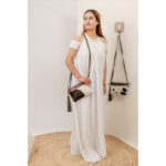 Ashley Cowhide Tooling Carving Sling Bag