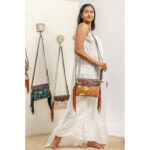Cowhide Tooling Carving Fringe Bag
