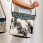 Cowhide Tooling Carving Handbag - Image 3