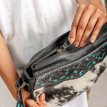 Cowhide Tooling Carving Handbag - Image 6