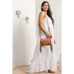 Cowhide Tooling Carving Fringe Bag