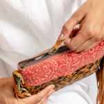 Cowhide Tooling Carving Fringe Bag - Image 7