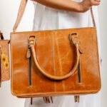Cowhide Tooling Carving Handbag - Image 5