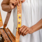 Cowhide Tooling Carving Handbag - Image 6