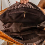 Cowhide Tooling Carving Handbag - Image 8