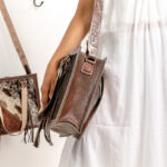 Cowhide Tooling Carving Handbag - Image 5