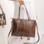 Cowhide Tooling Carving Handbag - Image 4