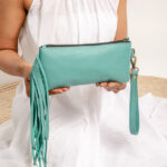 Cowhide Tooling Carving Fringe Bag - Image 4