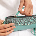 Cowhide Tooling Carving Fringe Bag - Image 6