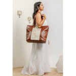 Leather Cowhide Tote Bag - Image 3
