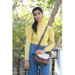 Lock Cowhide Sling Bag