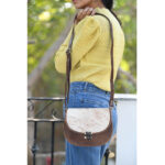 Lock Cowhide Sling Bag - Image 2