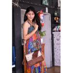 Envelope Cowhide Sling Bag