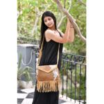 Leather Envople Cowhide Fringe Bag - Image 4
