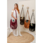 Suede Leather Cowhide Fringe Bag