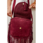 Suede Leather Cowhide Fringe Bag - Image 6