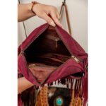 Suede Leather Cowhide Fringe Bag - Image 2