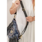 Patch Cowhide Fringe Bag - Image 5