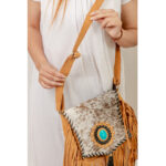 Combination Cowhide Fringe Bag - Image 5