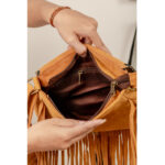 Combination Cowhide Fringe Bag - Image 7