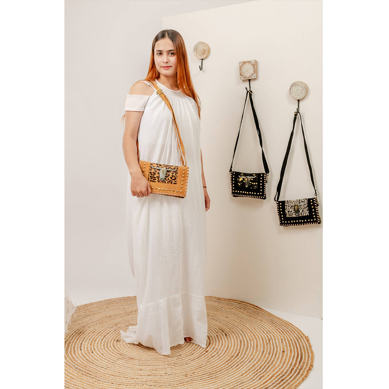 19036-1.jpg Horn Leopard Sling Bag - Image 1