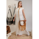 Branded Cowhide Fringe Bag - Image 5