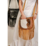 Branded Cowhide Fringe Bag - Image 2