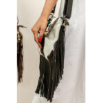Stone Flap Cowhide Fringe Bag - Image 4