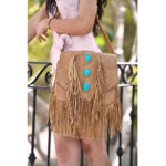 Stone Fringe Leather Bag
