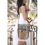 Small Cowhide Fringe Bag - Image 3