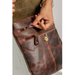 Men Leather Cowhide Sling Bag - Image 6