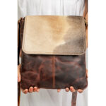Men Leather Cowhide Sling Bag - Image 7