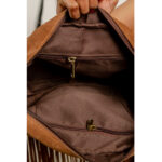 Turquoise Stone Cowhide Fringe Bag - Image 8