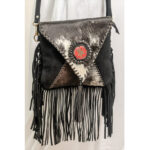 Stitch Cowhide Fringe Bag - Image 3