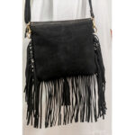 Stitch Cowhide Fringe Bag - Image 5