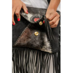 Stitch Cowhide Fringe Bag - Image 6