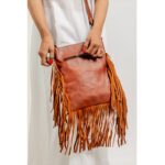 Acid Cowhide Fringe Bag - Image 7