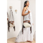 Designer Cowhide Fringe Bag