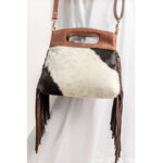 Designer Cowhide Fringe Bag - Image 3