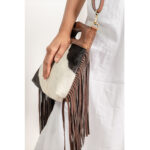Designer Cowhide Fringe Bag - Image 4
