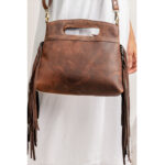 Designer Cowhide Fringe Bag - Image 5