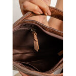 Designer Cowhide Fringe Bag - Image 8