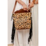 Cowhifde Tooling Carving Fringe Bag - Image 3