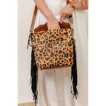 Cowhifde Tooling Carving Fringe Bag - Image 9