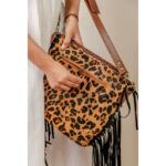Cowhifde Tooling Carving Fringe Bag - Image 7